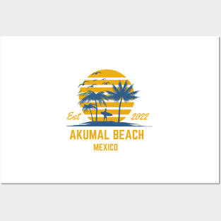 Akumal Beach Mexico 2022 Posters and Art